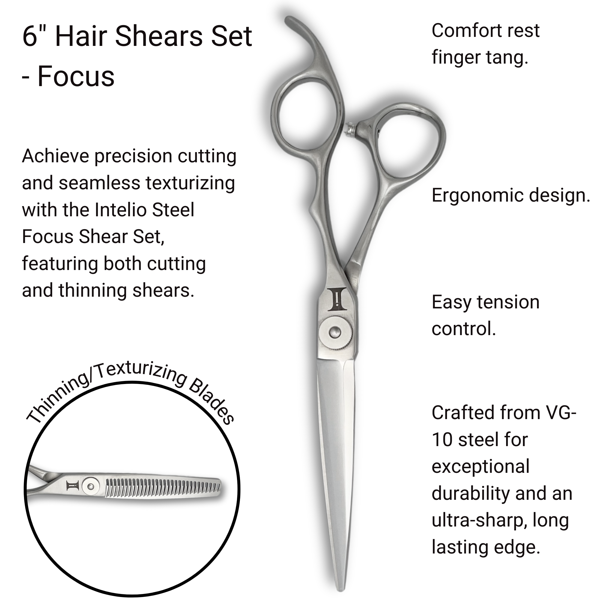 6.0" Set Hair Cutting Shears - Focus