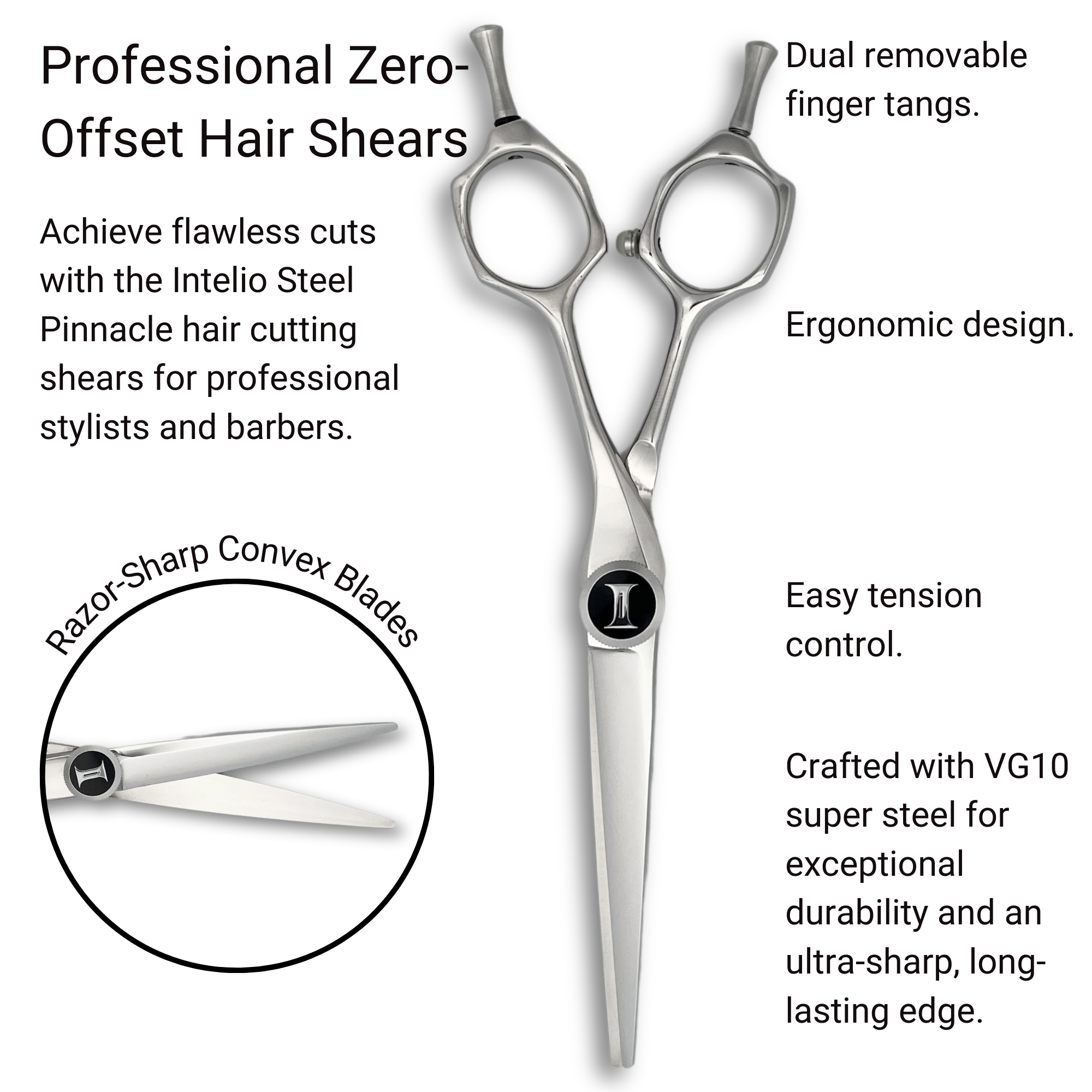 Zero-Offset Hair Cutting Shears - Pinnacle