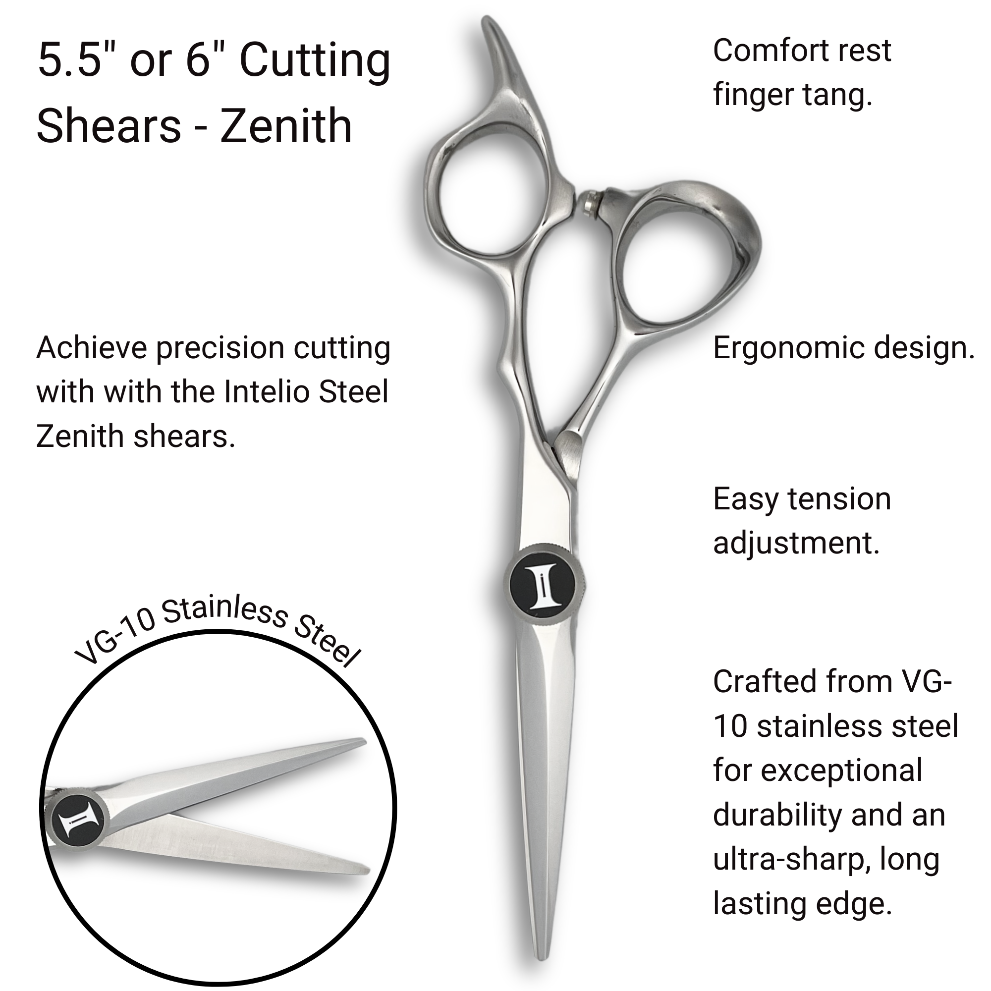 5.5" or 6" Hair Cutting Shears - Zenith